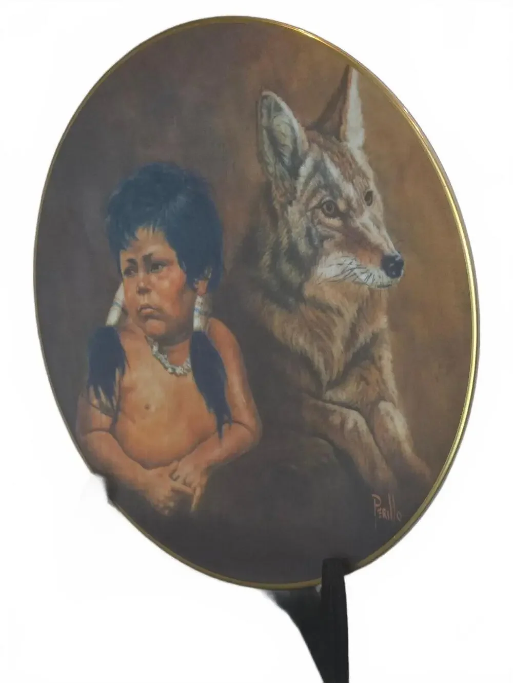 Vintage 1978 Gregory Perillo Mighty Sioux Collector Plate 8.25